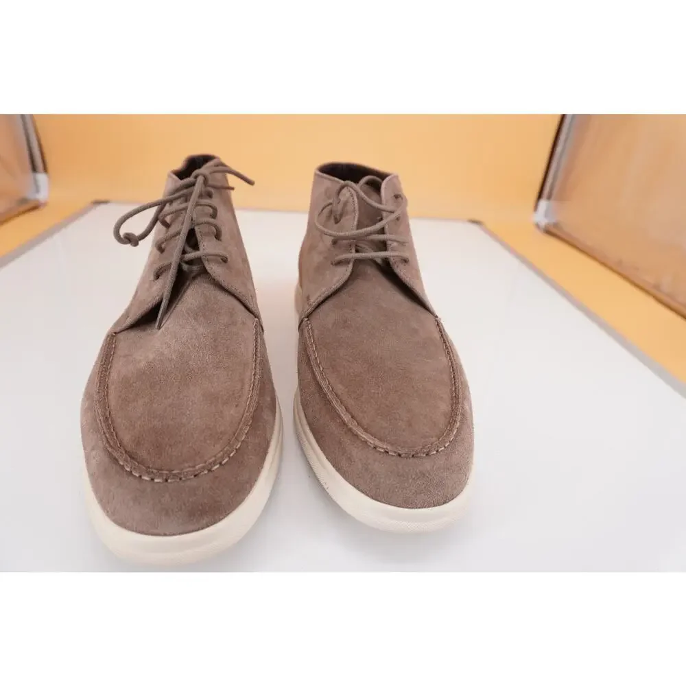 Canali Taupe Suede Chukka Hiking Boots Size 8 New Lace Up $595 New Ankle